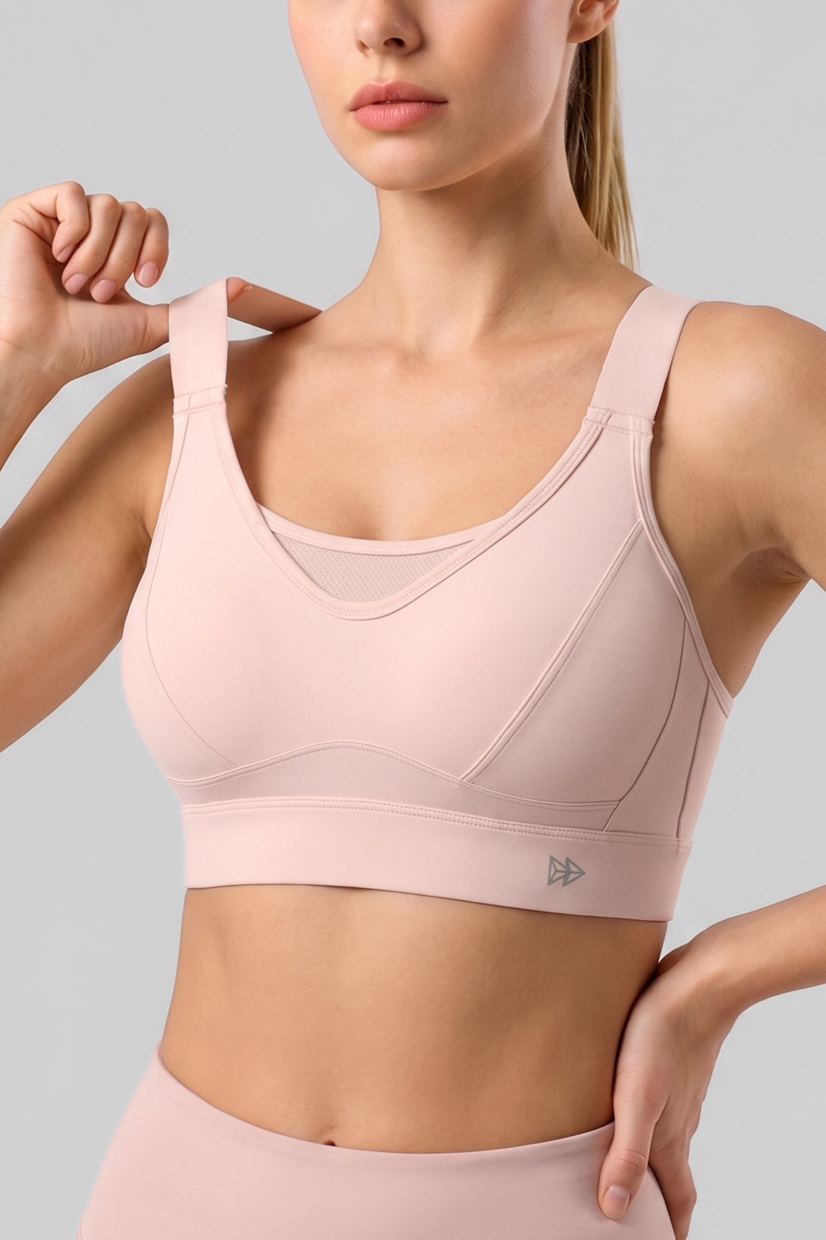 Echo™ Crisscross Adjustable-Strap Sports Bra with Mesh | Sustainable Bounce Control for Running, HIIT & Training