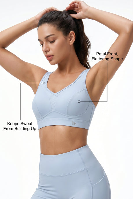 Shift™ Adjustable-Strap Sustainable Sports Bra | Medium Support with Breathable Mesh for Running, HIIT, Yoga & Training - image 3
