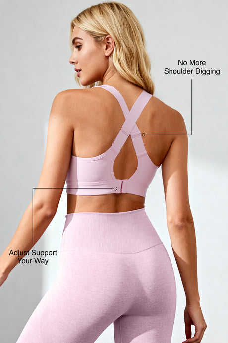 Power™ Adjustable Straps Cross-Back Sports Bra | High-Impact Bounce Control Without Flattening for Running, HIIT & Training - image 15