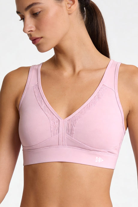 Power™ V Neck Breathable Mesh Hook Sports Bra | High-Impact Bounce Control Without Flattening for Running, HIIT & Training - image 6