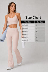 Echo™ V-Neck Ribbed Padded Yoga Bra | Women's Light Support Sports Bra
