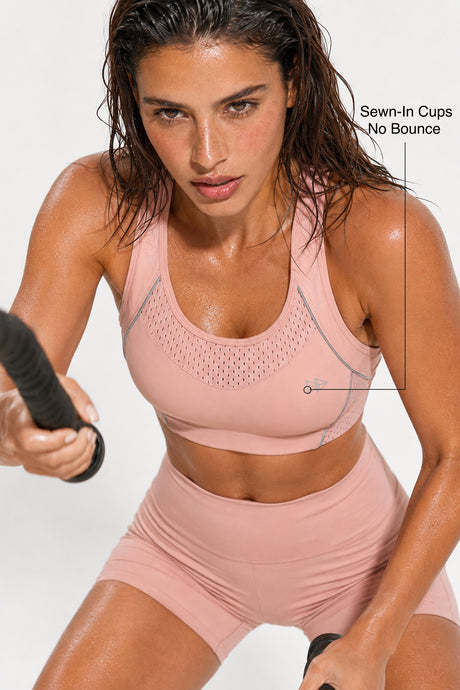 Sculpt™ Racerback Full-Coverage Breathable Sports Bra | High Support with Bounce Control & Mesh for Running, HIIT & Training - image 27