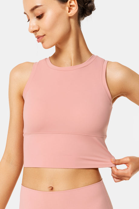 Anywhere High Neck Padded Gym Bra | Women's Light Support Sports Bra - image 6