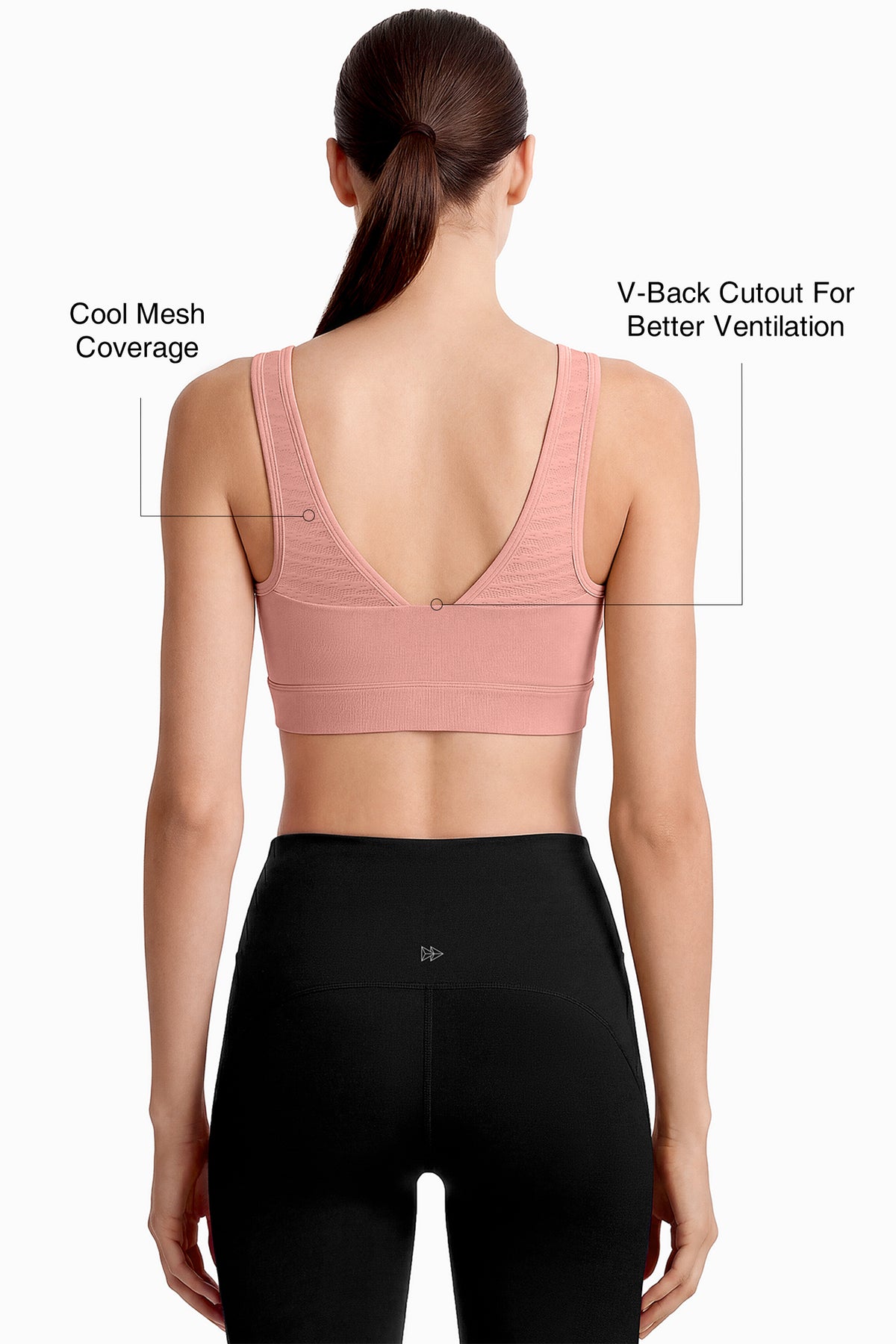 Power™ Breathable Zip Front Fixed Cups High Impact Bra | Women's High Support Sports Bra