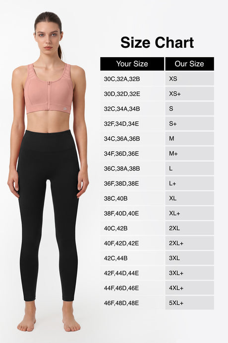 Power™ Breathable Zip Front Fixed Cups High Impact Bra | Women's High Support Sports Bra - image 4
