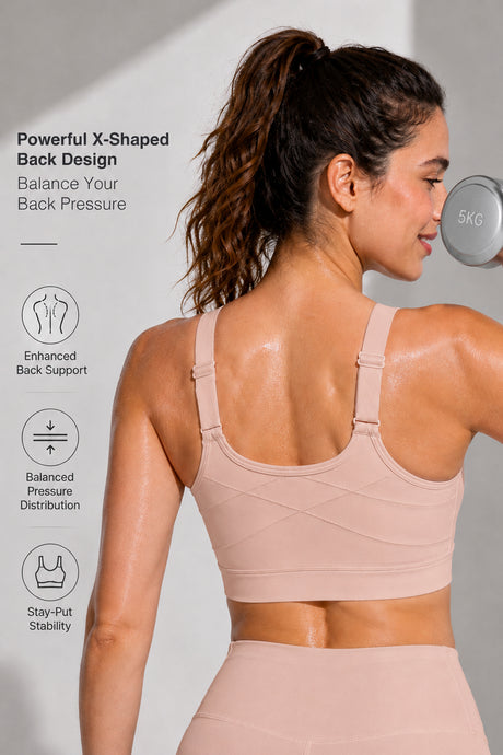 Power Zip Verstellbare Träger Gepolsterter Lauf-BH | Damen Sport-BH mit starkem Halt - image 60