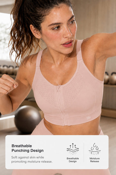 Power Zip Verstellbare Träger Gepolsterter Lauf-BH | Damen Sport-BH mit starkem Halt - image 56