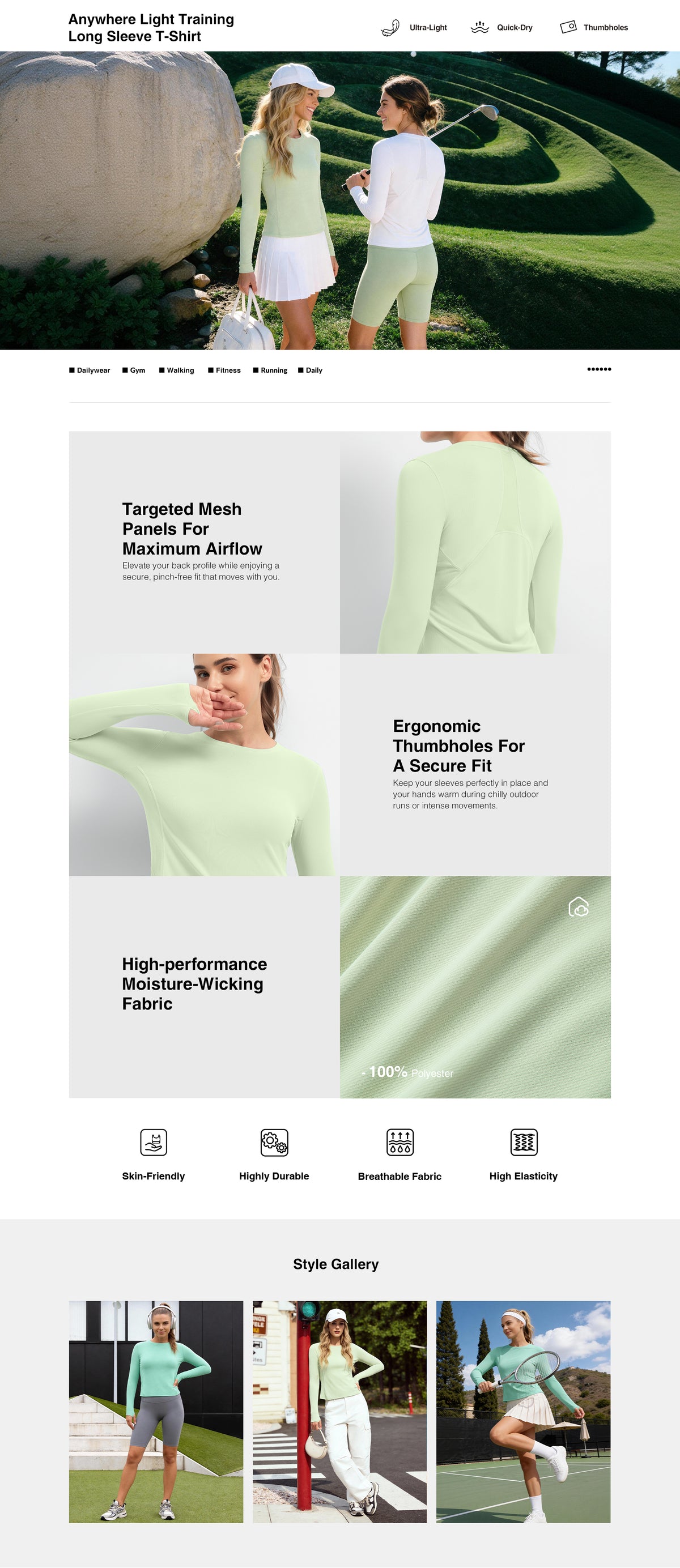 Anywhere™ Light Training Long Sleeve T-Shirt | Women's Long Sleeve T-shirt
