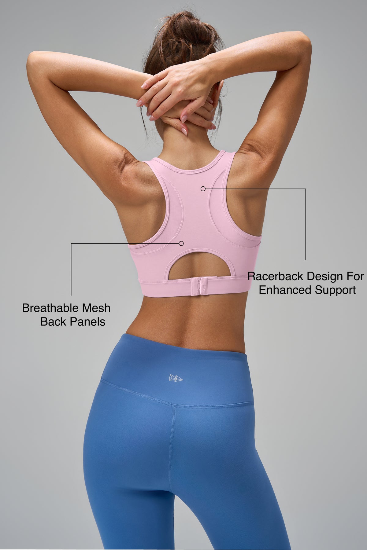 Sculpt™ Racerback Mesh Hook-Back Sports Bra | Women's High Support Sports Bra