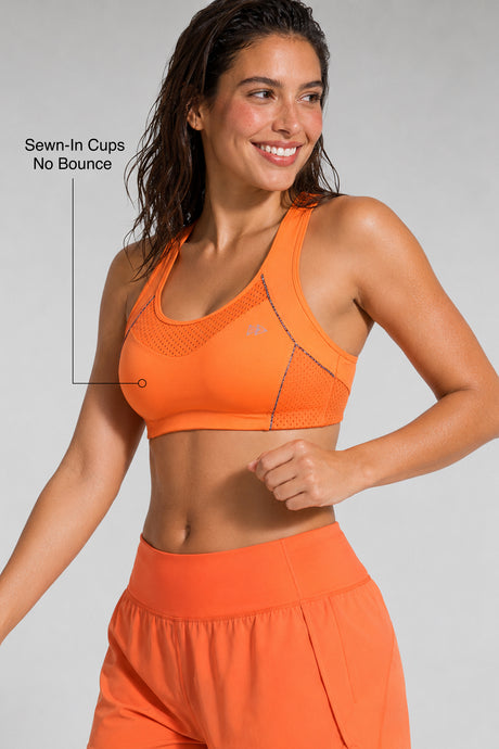 Sculpt™ Racerback Full-Coverage Breathable Sports Bra | High Support with Bounce Control & Mesh for Running, HIIT & Training - image 3