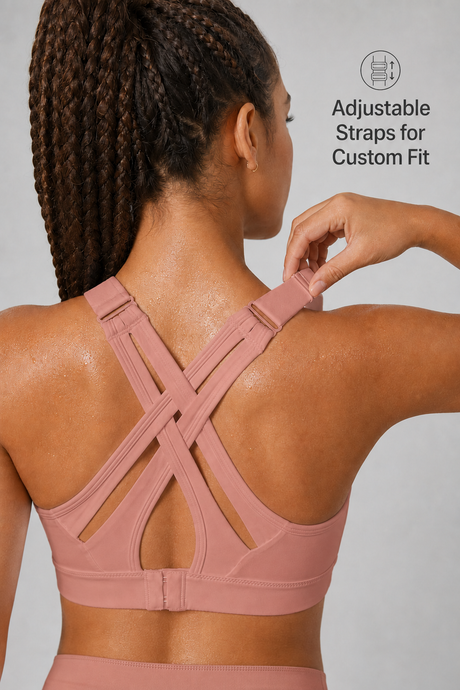 Power™ Adjustable Crisscross Padded Running Bra | Women's High Support Sports Bra - image 45