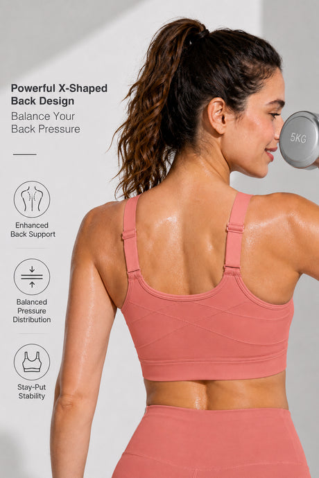 Power Zip Verstellbare Träger Gepolsterter Lauf-BH | Damen Sport-BH mit starkem Halt - image 2