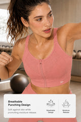 Power Zip Verstellbare Träger Gepolsterter Lauf-BH | Damen Sport-BH mit starkem Halt