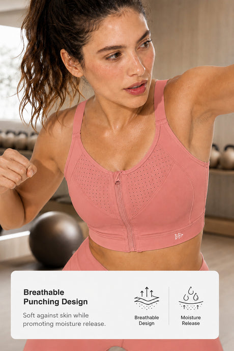 Power Zip Verstellbare Träger Gepolsterter Lauf-BH | Damen Sport-BH mit starkem Halt - image 13