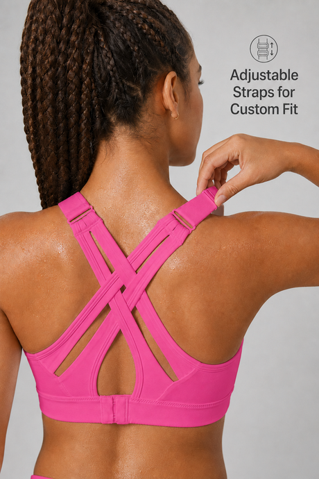 Power™ Adjustable Crisscross Padded Running Bra | Women's High Support Sports Bra - image 63
