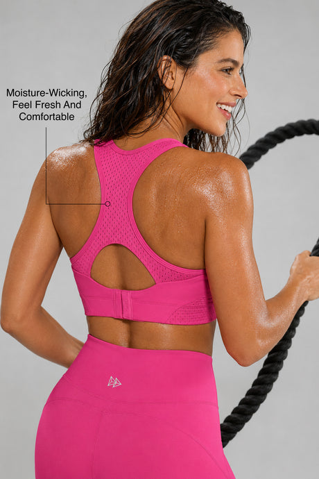 Sculpt™ Racerback Full-Coverage Breathable Sports Bra | High Support with Bounce Control & Mesh for Running, HIIT & Training - image 45