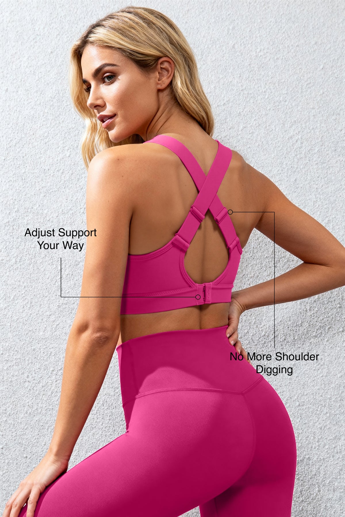 Power™ Adjustable Straps Cross-Back Sports Bra | High-Impact Bounce Control Without Flattening for Running, HIIT & Training