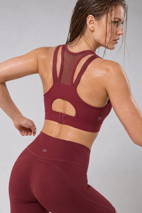 Power™ Zip Front Breathable Full-Coverage Running Bra | Women's High Support Sports Bra - image 5