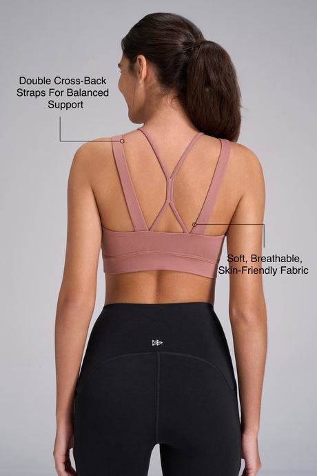 Anywhere™ Cross-back Soft Fixed Cups Yoga Bra | Women's Light Support Sports Bra Best For Yoga, HIIT - image 20