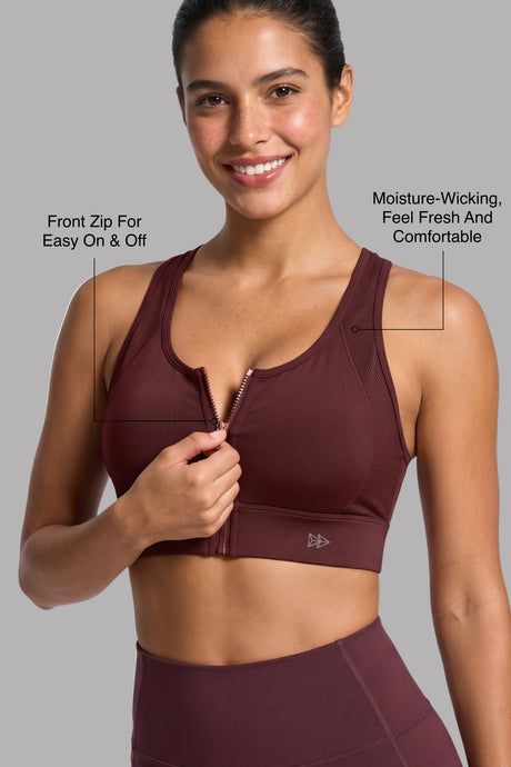 Power™ Zip-Front Mesh Racerback Sports Bra | High Support Best For Running, HIIT & Training - image 49