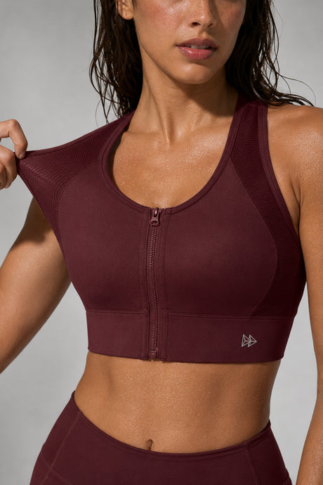 Power™ Zip-Front Mesh Racerback Sports Bra | High Support Best For Running, HIIT & Training - image 54