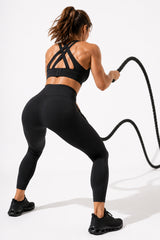Reggiseno da corsa imbottito Power Cross Back | Reggiseno sportivo ad alto sostegno da donna
