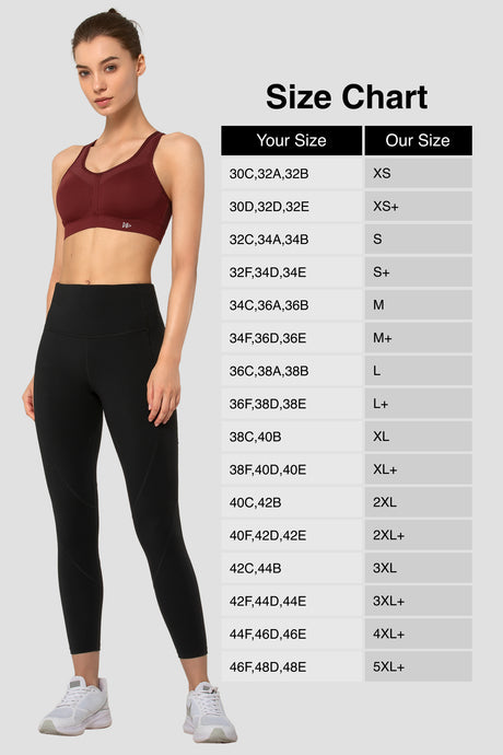 Reggiseno da corsa imbottito con spalline regolabili Power Racerback | Reggiseno sportivo ad alto sostegno da donna (taglie forti) - image 4