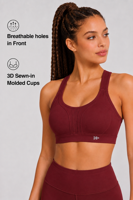 Power™ Adjustable Crisscross Padded Running Bra | Women's High Support Sports Bra - image 38