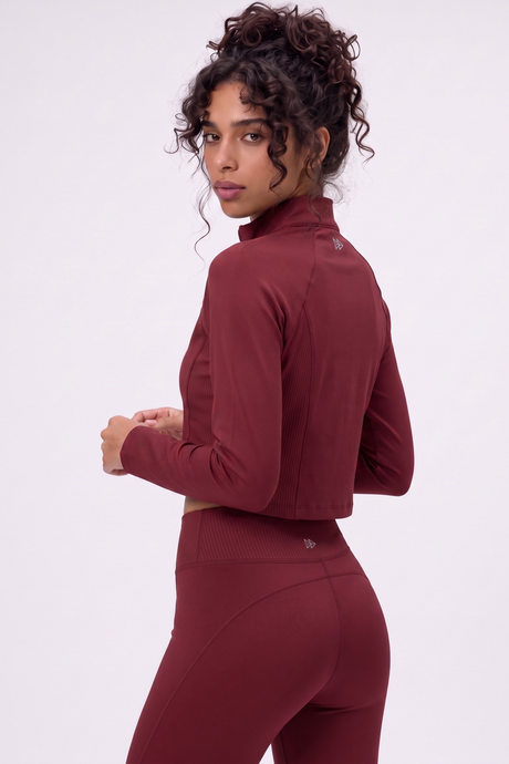 Anywhere™ Cropped Mock Neck Zip-Up Jacket | Women's Light Support Jackets - image 10