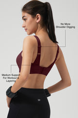 Shift™ Adjustable-Strap Sustainable Sports Bra | Medium Support with Breathable Mesh for Running, HIIT, Yoga & Training