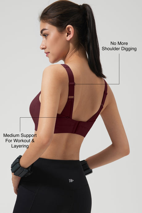 Shift™ Adjustable-Strap Sustainable Sports Bra | Medium Support with Breathable Mesh for Running, HIIT, Yoga & Training - image 38