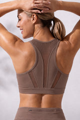 Enfold Zip Mesh gepolsterter Lauf-BH | Damen-Sport-BH mit starkem Halt