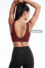 Shift™ Adjustable-Strap Front-Mesh Sports Bra | High-Impact Support for Running, HIIT, Yoga & Training