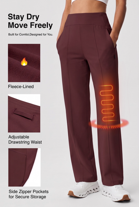 Shift™ Fleece-Lined Thermal Stretch Pants with Pockets  | Women's Sports Pants - image 13