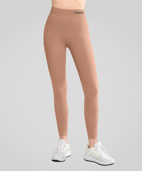 Power™ High Waist Logo Pockets Lined Running Leggings 24'' | Women's High Support Leggings