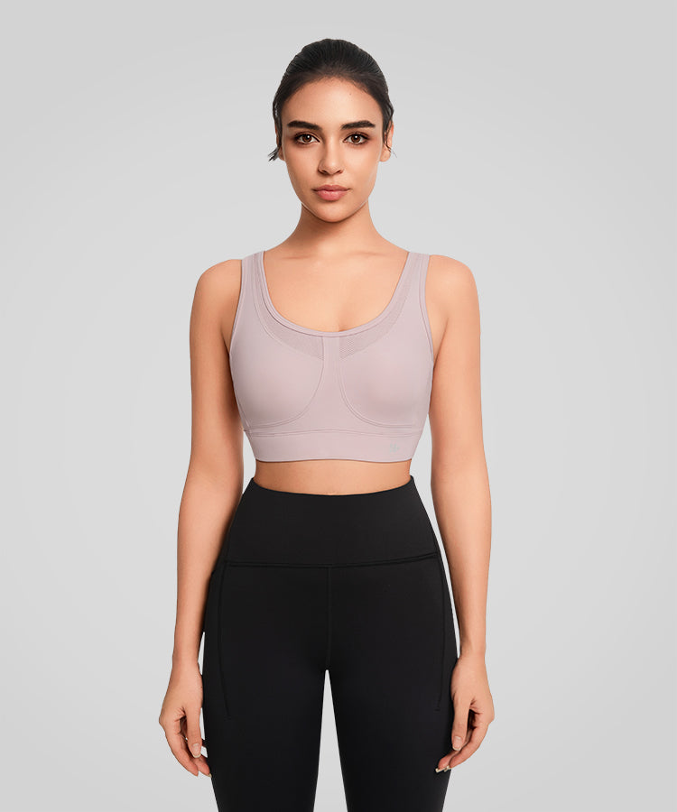 Power™ Breathable Cross Back Padded Running Bra| Women's High Support Sports Bra