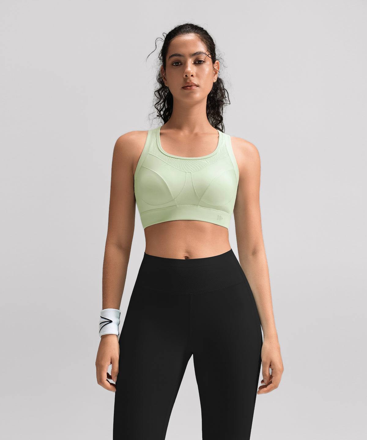 Reggiseno da corsa Power con scollo a rete multi-cucitura | Reggiseno sportivo ad alto sostegno da donna