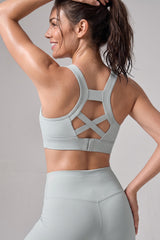 Echo™ Natural Shine Sporty Open-back Running Bra | Women's High Support Sports Bra