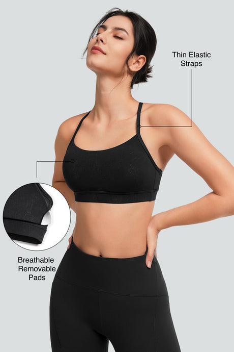 Anywhere™ Typical Y-Back Spaghetti Thin Straps Yoga Bra | Women's Low Support Sports Bra - image 28