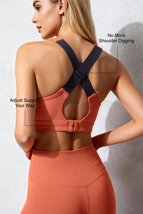 Power™ Adjustable Straps Cross-Back Sports Bra | High-Impact Bounce Control Without Flattening for Running, HIIT & Training - image 11