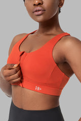 Power™ Zip Front Criss Cross High Support Running Bra | Women's High Support Sports Bra (Plus Size)