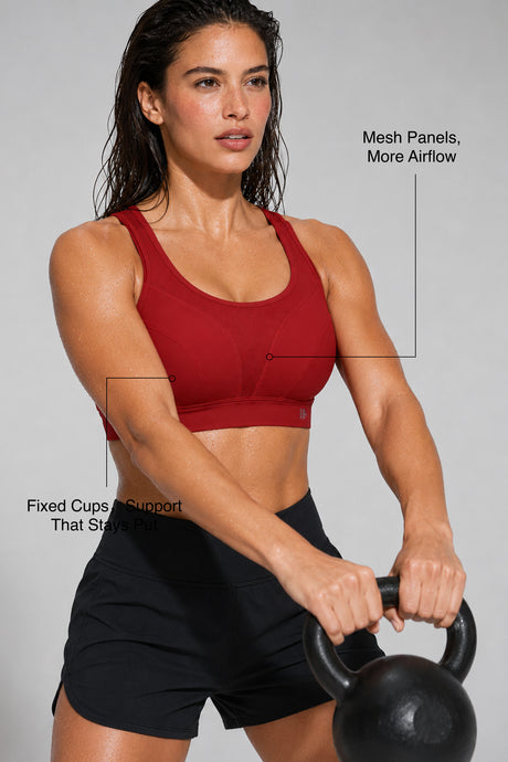 Shift™ Breathable Adjustable Support Padded Bra | Women's Medium Support Sports Bra - image 39