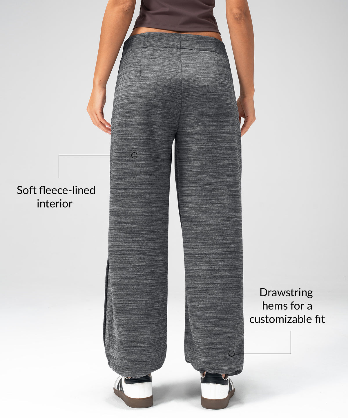 Anywhere Cozy Fleece-fodrade Justerbara Byxor 29 Inch | Damsportbyxor
