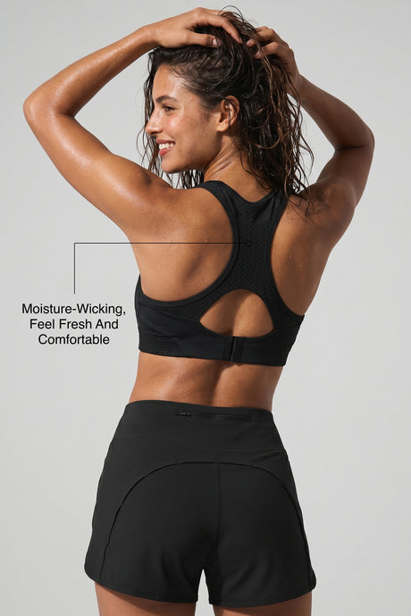 Sculpt™ Racerback Full-Coverage Breathable Sports Bra | High Support with Bounce Control & Mesh for Running, HIIT & Training - image 2