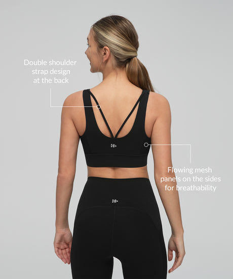 Anywhere™ Side Mesh Double Strap Yoga Bra| Women's Light Support Sports Bra - image 3