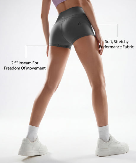 Shift™ High Rise Shorts With No Front Seam Design 2.5 Inches | Women's Yoga, Running & HIIT Shorts - image 3