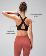 Anywhere™ Crisscross Removable Pads V-Neck Yoga Bra | Women's Light Support Sports Bra