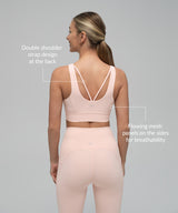 Anywhere Side Mesh Doppelträger-Yoga-BH | Leicht stützender Sport-BH für Damen