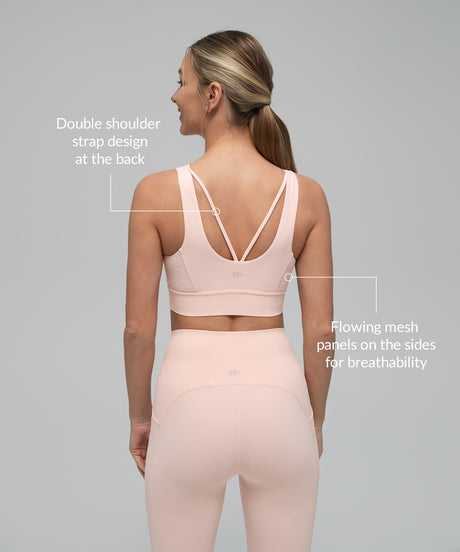 Anywhere™ Side Mesh Double Strap Yoga Bra| Women's Light Support Sports Bra - image 2