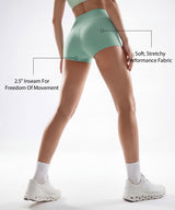 Shift™ High Rise Shorts With No Front Seam Design 2.5 Inches | Women's Yoga, Running & HIIT Shorts
